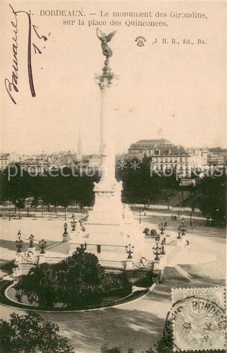 Bordeaux Le monument des Girondins sur la place