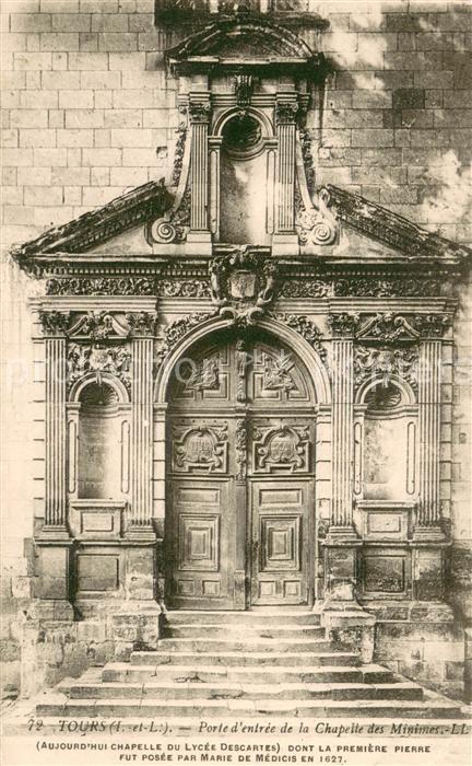 Tours Indre-et-Loire Porte d’entree de la Chapelle des Minim