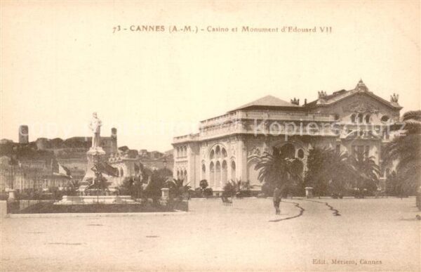 Cannes Alpes-Maritimes Casino et Monument d’Edouard VII