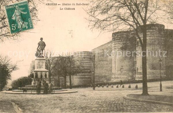 Angers Statue du Roi Rene Le Chateau
