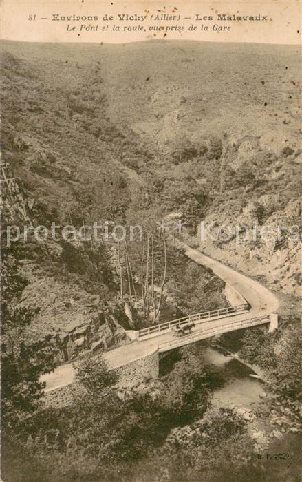 Vichy Allier Les Malavaux Le Pont et la route vue pr