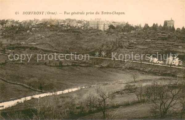 Domfront Orne Vue generale prise du Tertre Chapon