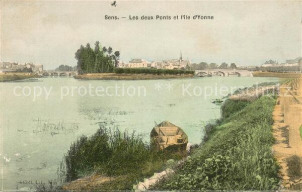 Sens 89 Les deux Ponts et l’Ile d_Yonne