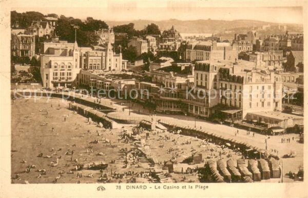Dinard 35 Vue aérienne du casino et de la plage