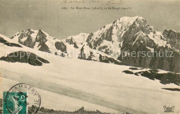 Mont Blanc Vu du Brogli Gebirgspanorama Alpen