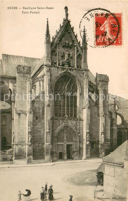 Reims 51 Basilique Saint Remi petit portail