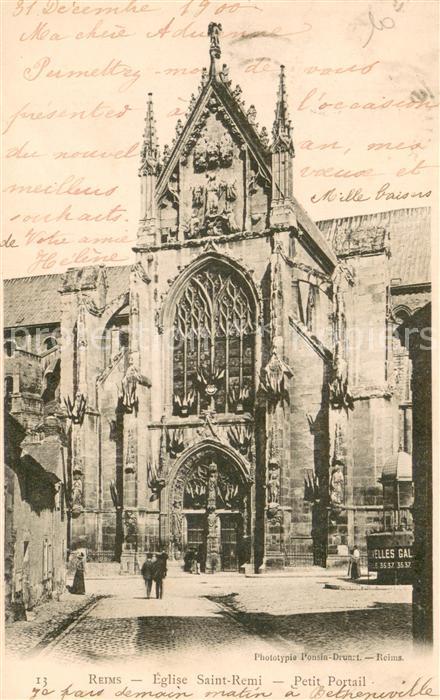 Reims 51 Basilique Saint Remi petit portail