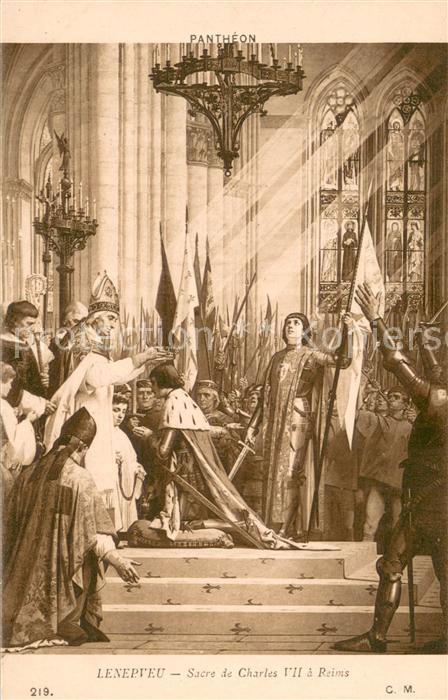 Reims 51 Lenepveu Sacre de Charles VII Peinture