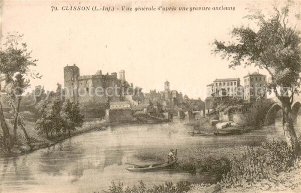 Clisson Vue Generale d_après une gravure ancien