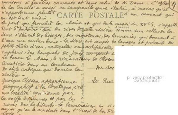 Clisson Vue Generale d_après une gravure ancien – Bild 2