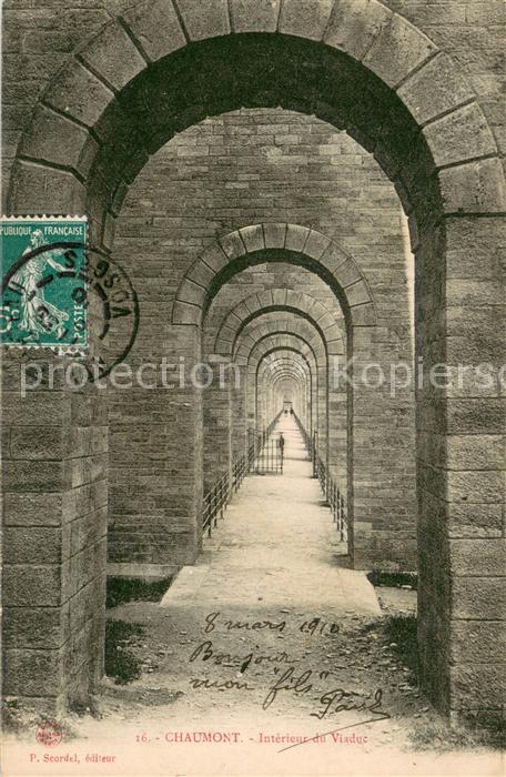 Chaumont 52 Intérieur du viaduc