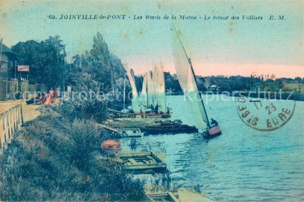 Joinville-le-Pont Les bords de la Marne Retour des voilie