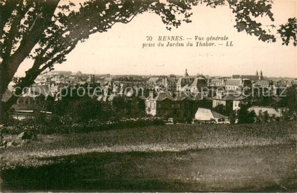 Rennes 35 Vue Generale prise du Jardin du Thabor