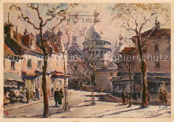 Paris La Place du Tertre et le Sacre Coeur