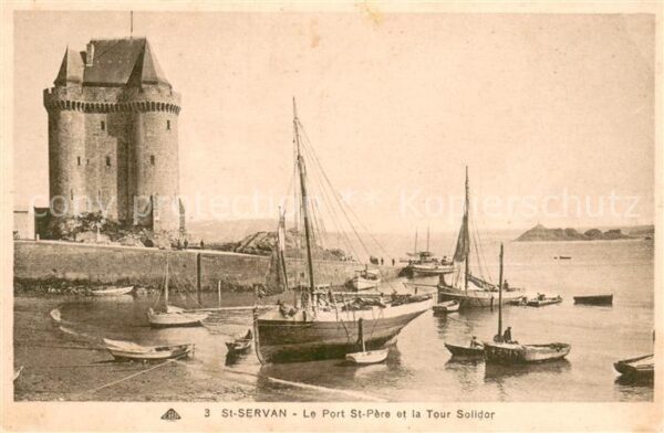 Saint-Servan Ille-et-Vilaine Le Port Saint Père et la Tour Solidor B