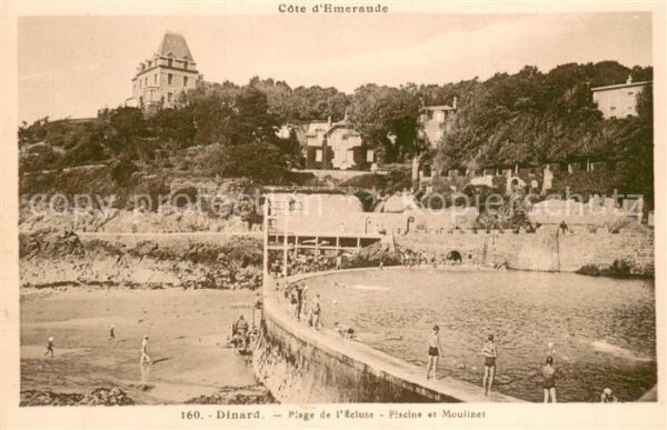 Dinard 35 Plage de l'écluse piscine et moulinet