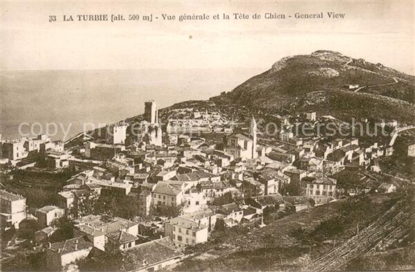 La Turbie Vue Generale et la Tête de Chien
