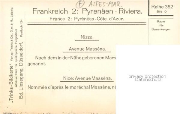 Nizza Avenue Masséna Serie Frankreich 2 Pyren – Bild 2