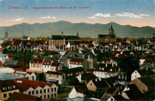 Colmar 68 Gesamtansicht mit Blick auf die Vogesen