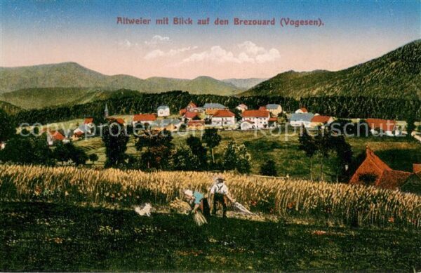 Altweier mit Blick auf den Brezouard Vogesen