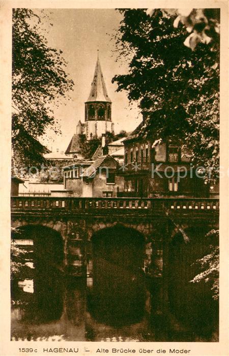 Hagenau Elsass Alte Brücke über die Moder