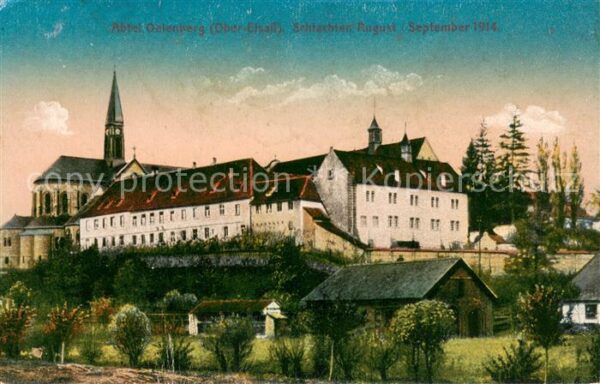 Oelenberg Elsass Abtei Schlachten 1914 Kriegsschauplatz