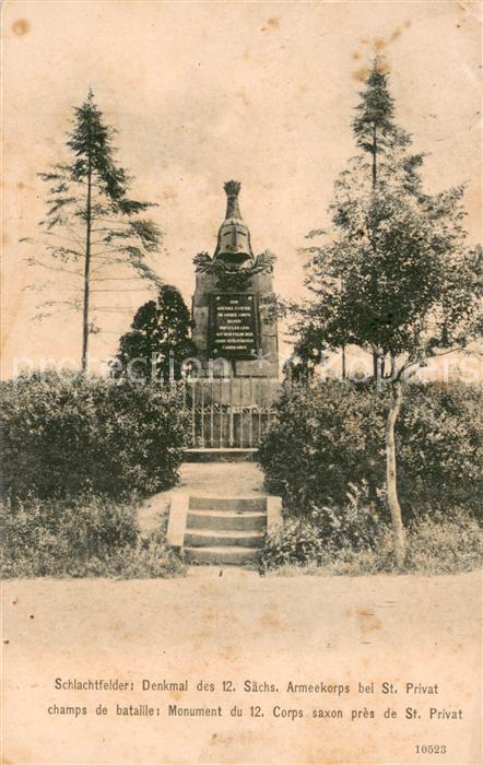 Saint-Privat-la-Montagne Schlachtfelder Denkmal des 12. Sächs. A