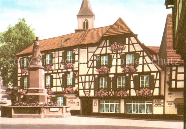 Ribeauville Haut Rhin Elsass Hôtel Restaurant du Mouton Fontaine