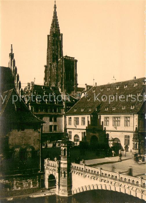 Strassburg Elsass Rabenbrücke mit Münster