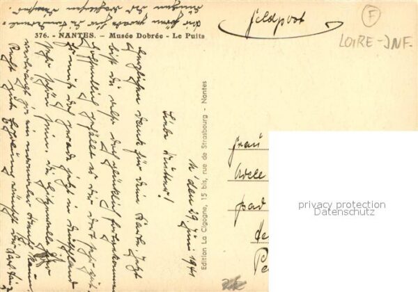 Nantes Loire Atlantique Musee Dobrée le puits Feldpost – Bild 2