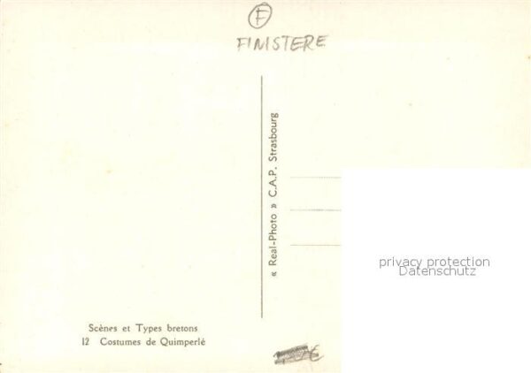 Quimperle Costumes Scènes et Types bretons Tracht – Bild 2