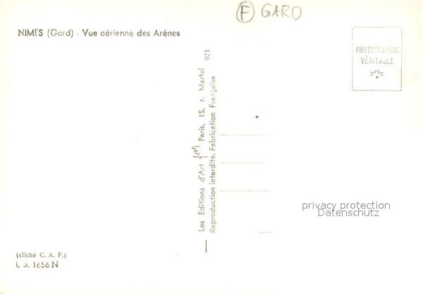 Nimes Vue aérienne des arènes – Bild 2