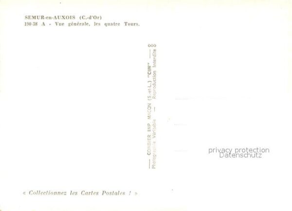 Semur-en-Auxois Les quatre tours et la ville vue aérien – Bild 2