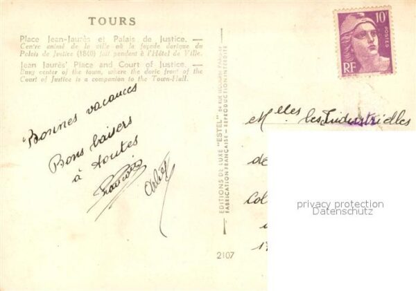 Tours Indre-et-Loire Place Jean Jaurès et Palais de Justice – Bild 2