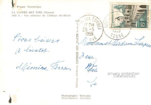 La Pierre-qui-Vire Vue aérienne de l'Abbaye Sainte Marie – Bild 2