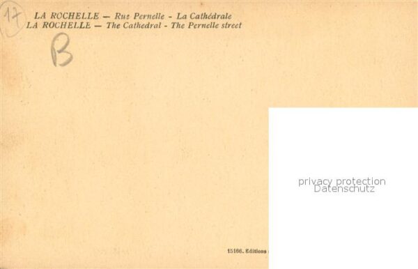 La Rochelle Charente-Maritime Rue Pernelle et la Cathedrale – Bild 2