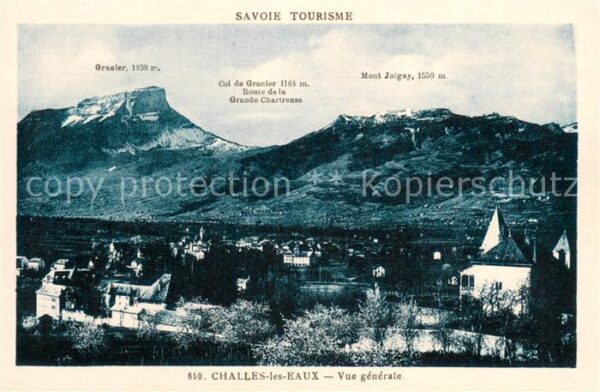 Challes-les-Eaux Vue Generale et les montagnes de la Sav