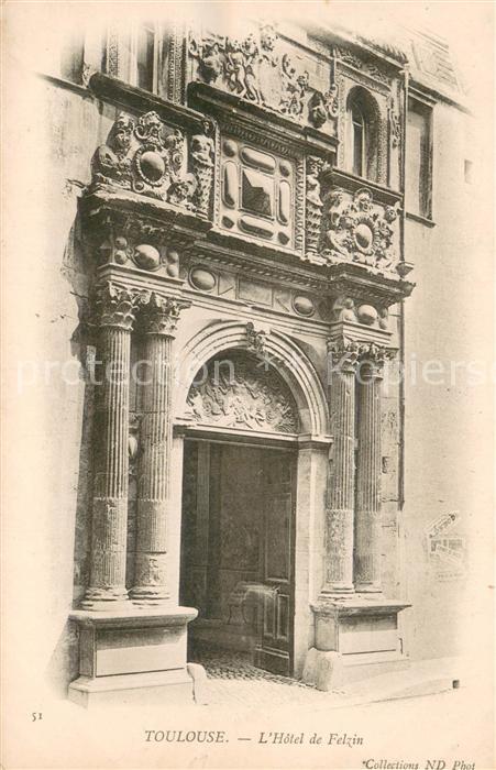 Toulouse Haute-Garonne Entrée de l_Hôtel de Felzin