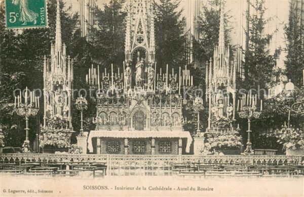 Soissons Aisne Intérieur de la Cathedrale Autel du Ros