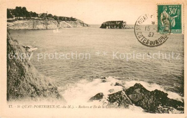 Saint-Quay-Portrieux Rochers et Ile de la Comtesse