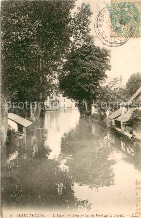 Maintenon L'Eure vue prise du Pont de la Ferté