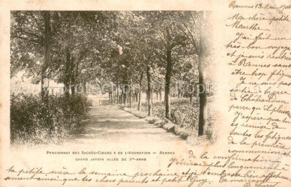 Rennes 35 Grand jardin Allée de Sainte Anne Pensi