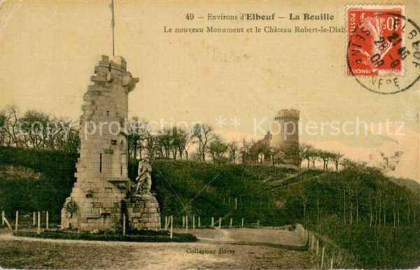 La Bouille 76 Le nouveau Monument et le Chateau Rober