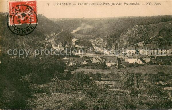 Avallon Vue sur Cousin le Pont prise des Promen