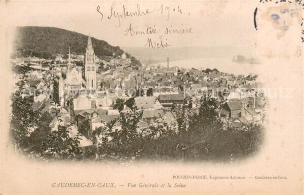 Caudebec-en-Caux Vue generale et la Seine