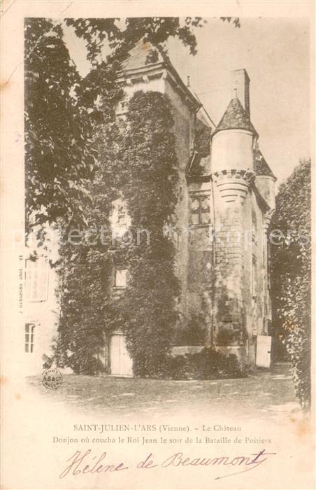 Saint-Julien-l Ars Le Chateau Donjon ou couche le Roi Jean