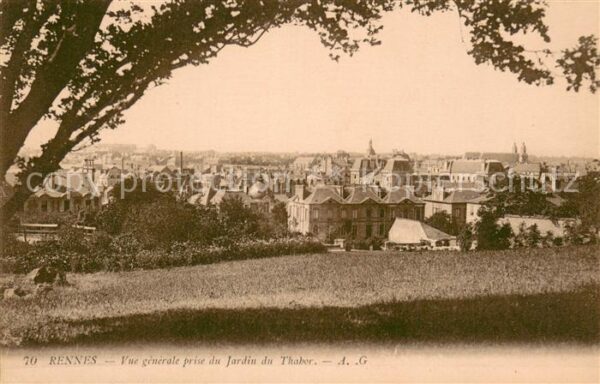 Rennes 35 Vue generale prise du Jardin du Thabor