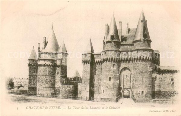 Vitre d Ille-et-Vilaine Chateau de Vitre La Tour Saint Laurent