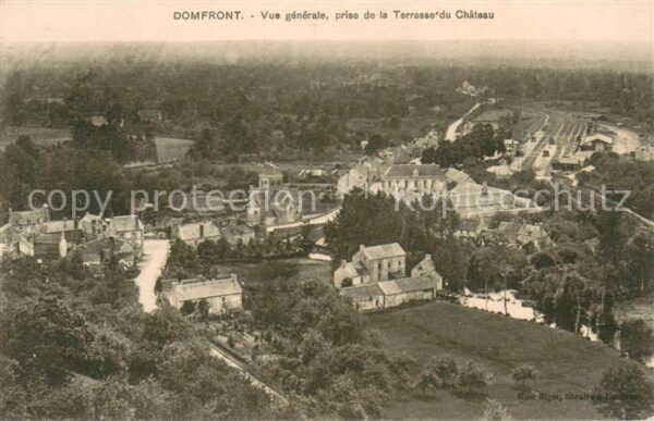 Domfront Orne Vue generale prise de la Terrasse du Ch