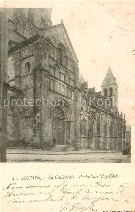Autun La Cathedrale Portail des Bas Cotes